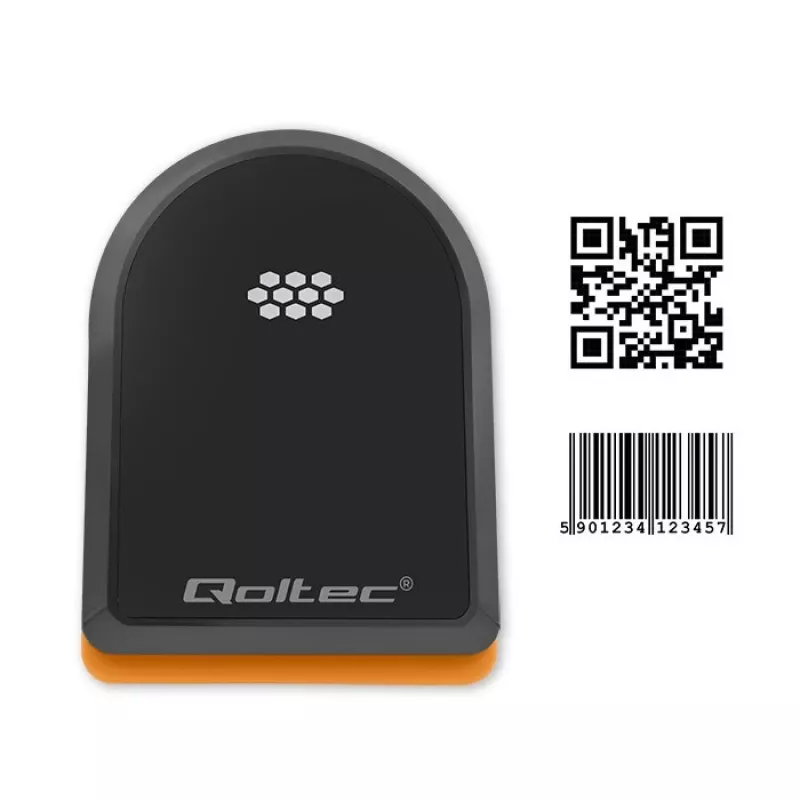 Bezdrôtová čítačka čiarových kódov QOLTEC 50878 1D/2D s nabíjacou stanicou