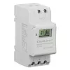 Elektronický časový spínač na DIN lištu QOLTEC 50983, na batérie, pre automatizačné obvody