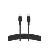 Kábel BoostCharge USB-C/USB-C pletený silikón 2 m, čierny