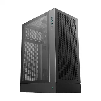 PC skriňa DeepCool CH170 PLUS Tower čierna – micro-ATX/mini-ITX, tvrdené sklo, USB-C, napájací zdroj hore