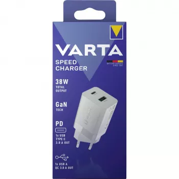Nabíjačka do interiéru Varta 57955 101 111 univerzálna biela AC rýchle nabíjanie