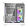 Darflash FT350 počítačová skriňa + 5 aRGB ventilátorov (biela)