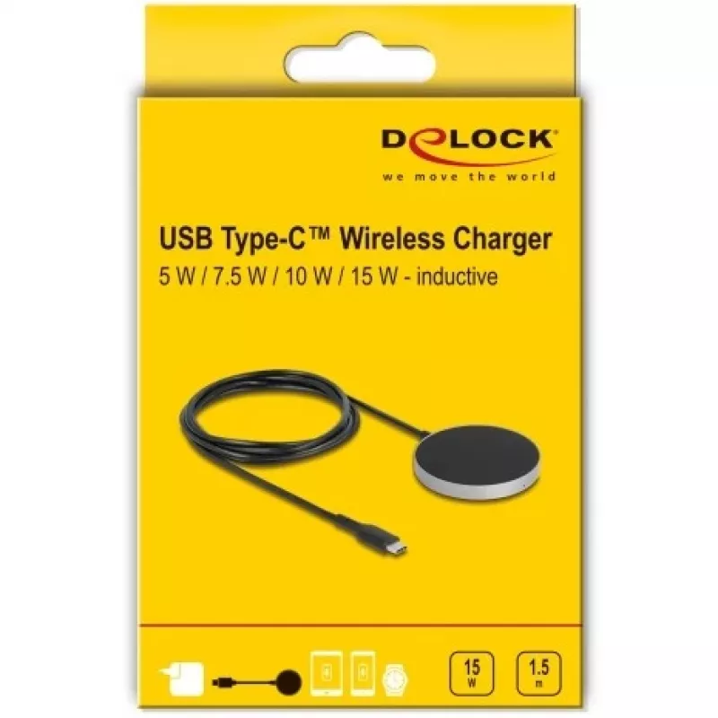 Bezdrôtová nabíjačka DeLOCK 66467 5W 7,5W 10W 15W indukčná nabíjacia stanica
