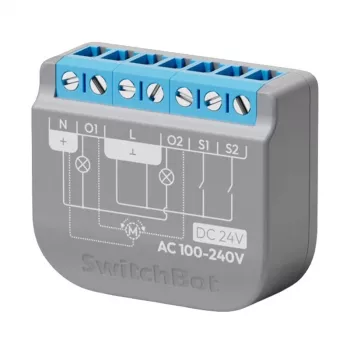 SwitchBot Reléový spínač 2PM dvojkanálový W5502320 – dvojkanálové relé pre inteligentné ovládanie