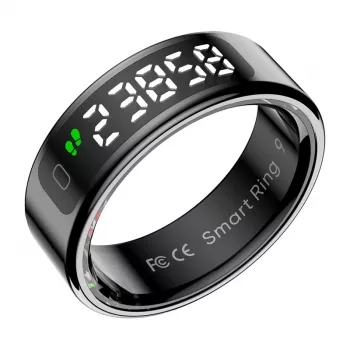 Smart Ring Colmi R12 17,9 mm veľkosť 7 čierny — nositeľný prsteň pre zdravie a notifikácie