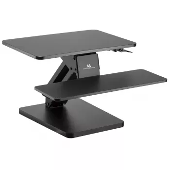Maclean desktopový stojan pre klávesnicu, monitor alebo notebook, plynová vzpera, výškovo nastaviteľný, čierny, MC-882