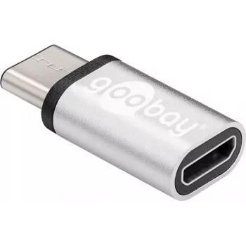 Wentronic Goobay USB-C™ adaptér - USB 2.0 Micro-B konektor samica, strieborný - na prepojenie zariadenia USB-C™ s káblom USB 2.0 Micro-B (56636)