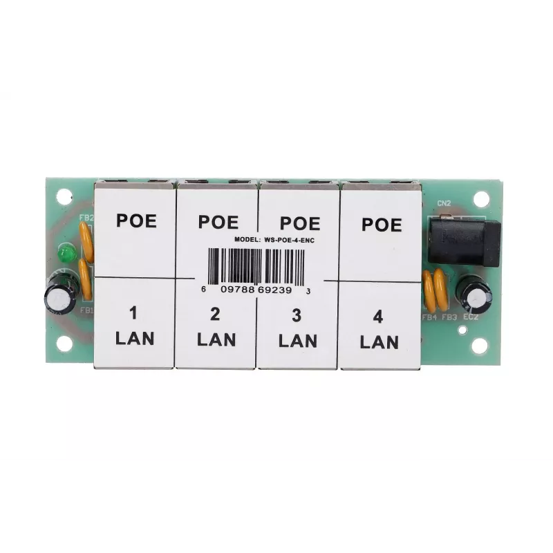 PoE injektor Extralink 4-portový 4x 100 Mb/s RJ45, Fast Ethernet, 48 V, bez skrine