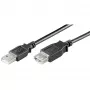 USB predlžovací kábel GOOBAY 93600 — USB A na USB A, USB 2.0, 3 m, čierny