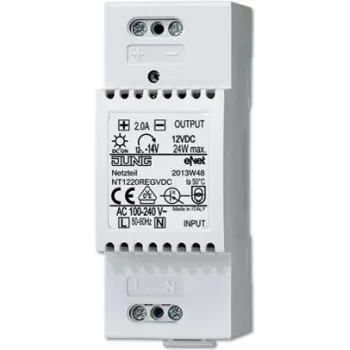 JUNG NT 1220 REG VDC - 100 - 240 V - 50/60 Hz - 2 A - biela - 36 mm