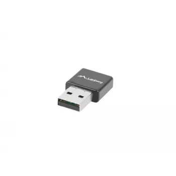 USB WLAN adaptér LANBERG NC-0300-WI, 2x interná anténa 2 dBi, USB 2.0, až 2400 Mbit/s, čierny