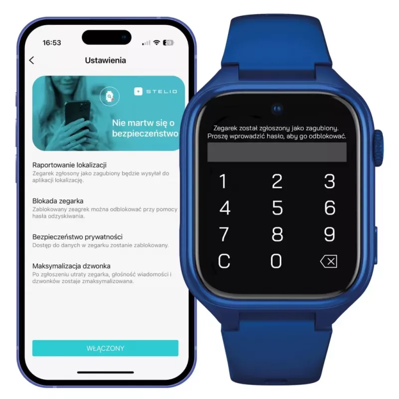 Smartwatch Stelio Junior Pro AI 4G ST-SWJ102-NB — tmavomodrá, 4G pripojenie