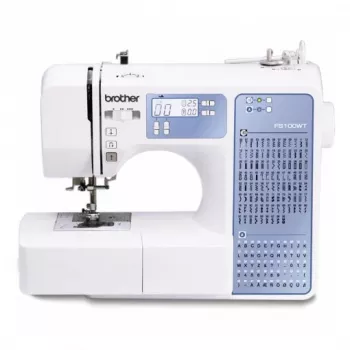 Šijací stroj Brother FS100WT — 100 vzorov stehov, 850 SPM, 7 mm šírka stehu, automatický navliekač nite, LCD