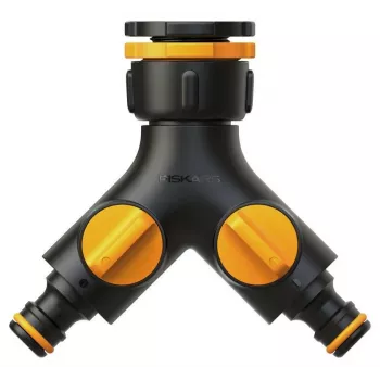 Fiskars 1027061 spojka na vodnú hadicu kohútikový adaptér čierna, oranžová 1 kus