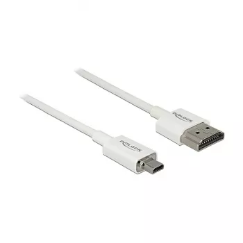 HDMI kábel DeLOCK 85147 0,25 m Type-A na Type-D biely