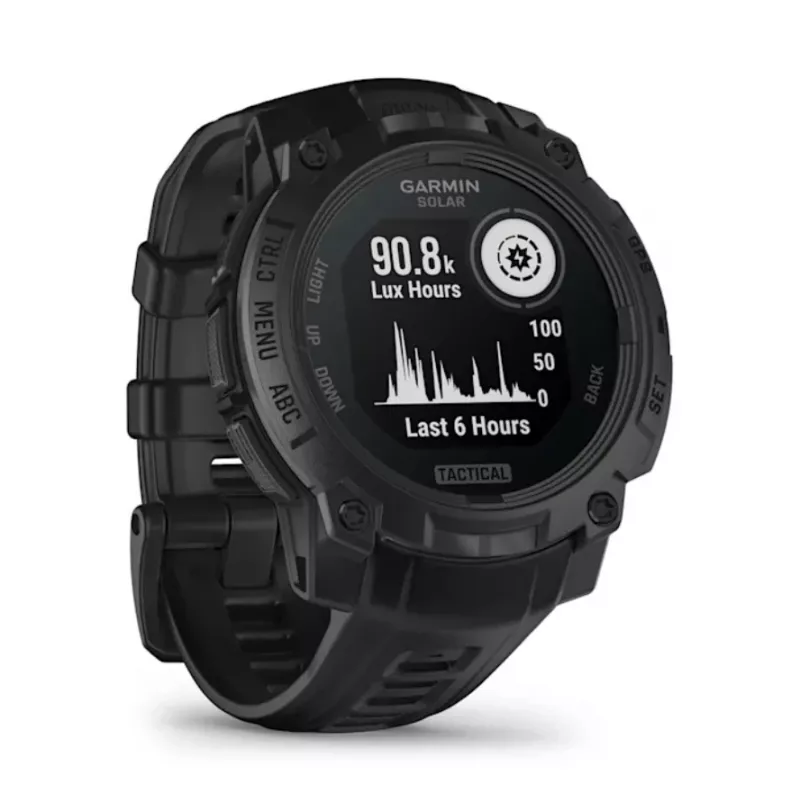 Smartwatch GARMIN Instinct 3 45mm Solar Tactical Edition čierny — 45 mm, solárne nabíjanie, GPS, merač tepovej frekvencie