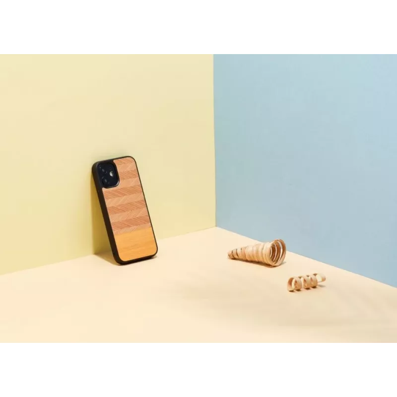 Puzdro na telefón Man and Wood pre iPhone 12 mini, rybí vzor arancia čierna