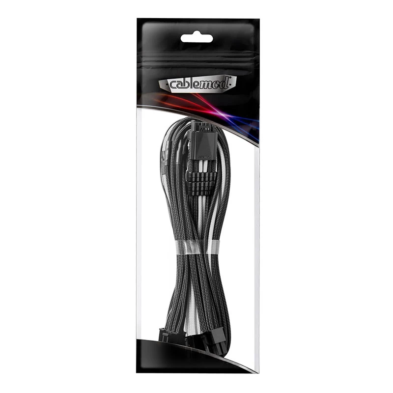 CableMod C-Series PRO ModMesh Sleeved 12VHPWR StealthSense - sada napájacích káblov - čierna/biela (CM-PCSR-16P3-N60KKW-5PK-R)
