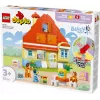 Stavebná hračka LEGO Bluey Rodinný dom s pamäťovou hrou 10459 — 83 dielov, 3 minifigúrky, vek 3+