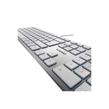 Klávesnica CHERRY KC 6000 slim univerzálna USB QWERTZ nemecká strieborná