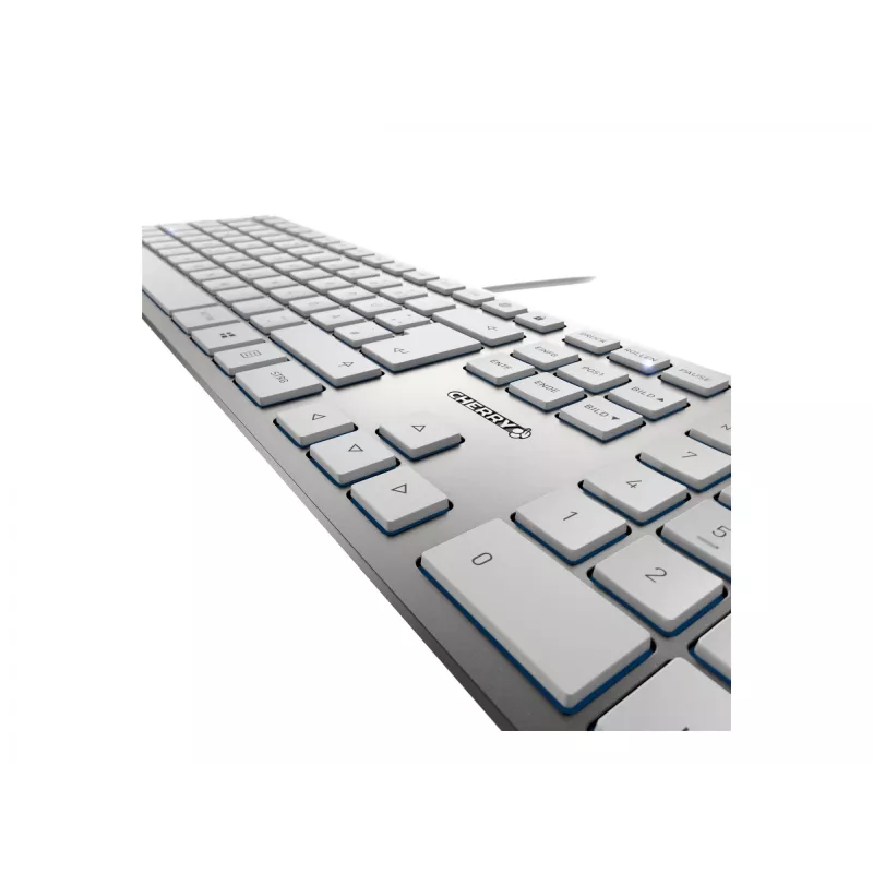 Klávesnica CHERRY KC 6000 slim univerzálna USB QWERTZ nemecká strieborná