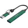CANYON hub DS-02 4in1 USB-A/C zelený