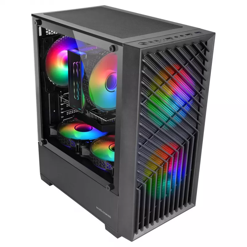 Tacens Mars MC-VORTEX mATX skriňa, čierna, 3 ventilátory FRGB 120 mm