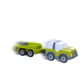 Kullerbü - terénne auto s prívesom, hračkárske vozidlo antracitová/biela