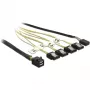 Kábel DeLOCK Mini SAS HD SFF-8643 na 4xSATA 7p 1 m