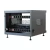 Rackový regál TECHLY 367652 organizér káblov s 3M lepiacou páskou, oceľ, 550×550×410 mm, čierny