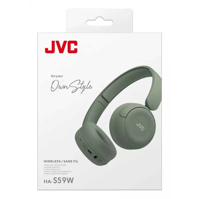 JVC HA-S59W headset káblový & bezdrôtový hlavový most hudba/všedný deň USB Type-C Bluetooth zelený