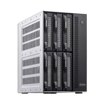 TerraMaster D6-320 diskové pole desktop čierne 6 diskov HDD SSD