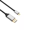 Akyga AK-AV-16 USB-C na DisplayPort kábel, 4K 60 Hz, 1,8 m, čierny