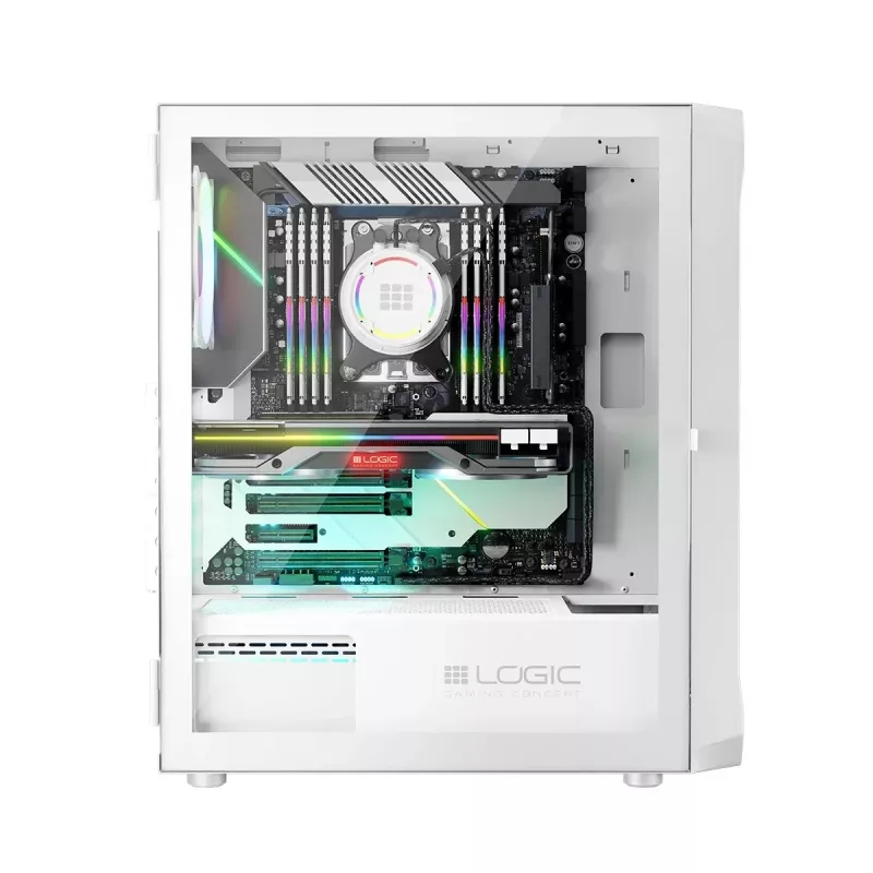 Logic PORTOS ARGB MINIDI USB 3.0 skriňa biela