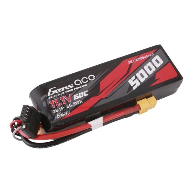Gens ace G-Tech 5000mAh 11.1V 60C 3S1P Short-Size Lipo s konektorom XT60
