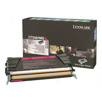 Lexmark - tonerová kazeta - 1 x purpurová - 6000 strán - LRP / LCCP (0C734A1MG)