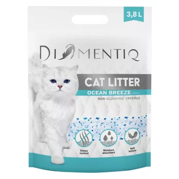 Hrudkujúca podstielka DIAMENTIQ Diamentiq Ocean Breeze 3,8 l — silikónový granulát, 1,5 kg, antibakteriálna, bezprašná