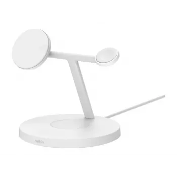 Belkin BoostCharge Pro slúchadlá, smartfón, smart hodinky biela USB bezdrôtové nabíjanie rýchle nabíjanie interiérové
