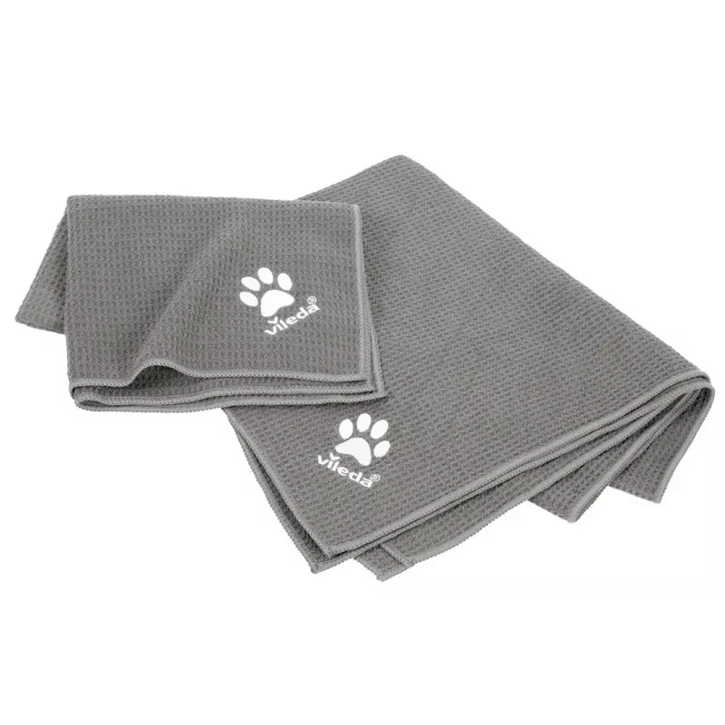 Uterák VILEDA Pet Wipes 172650 450x700 mm, polyester, prateľný v práčke, sivý