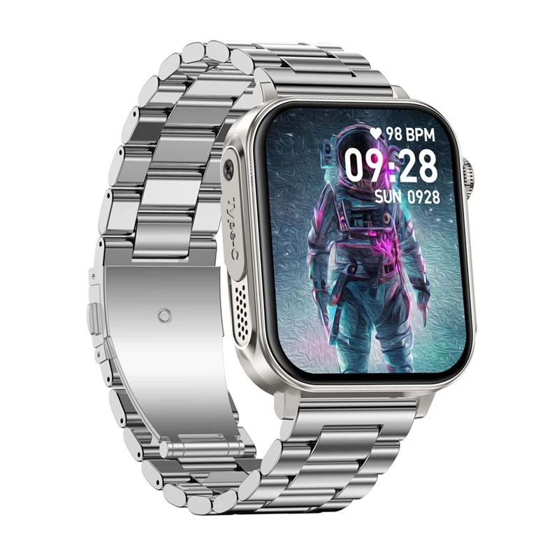 Smartwatch Colmi P80 Steel strieborná s Bluetooth a meračom tepu