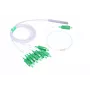 Káblový rozbočovač Extralink Splitter 1:8 PLC SC/APC 900µm 1,5m zelený biely