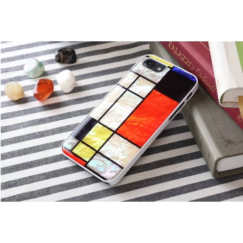 Ochranné puzdro iKins pre Apple iPhone 8 / 7 Mondrian biela