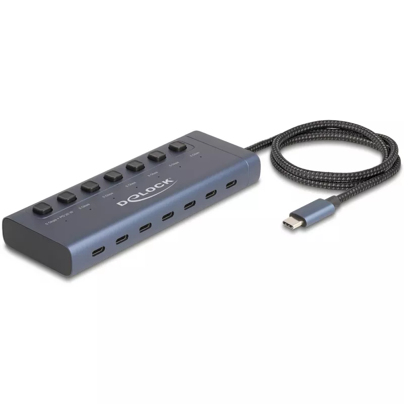 DeLOCK 63410 USB 3.2 Gen 1 Type-C hub 5000 Mbit/s modrý