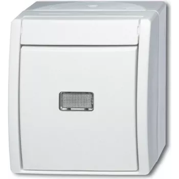 BUSCH JAEGER 2601/6 WGL-54 - 1P - biela - 250 V - 10 A - 74 mm - 55 mm