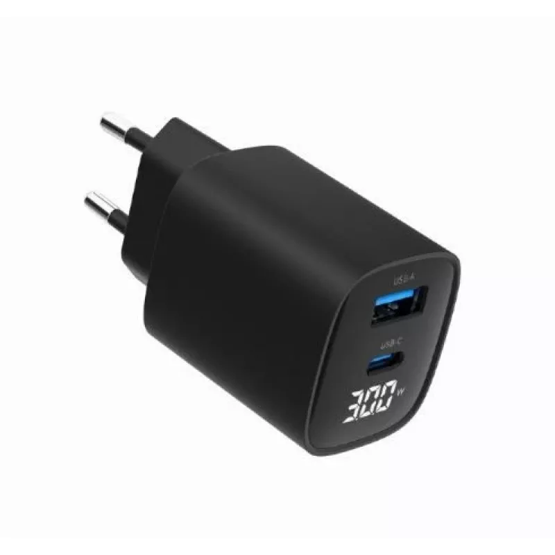 Mobilná nabíjačka Gembird TA-UC-PDQC30LCD-BK-01 rýchle nabíjanie čierna