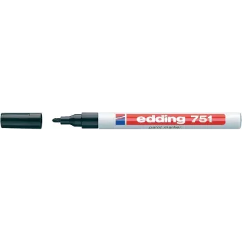 Marker Edding e-751 biely plastový guľatý hrot — biely atrament, guľatý hrot