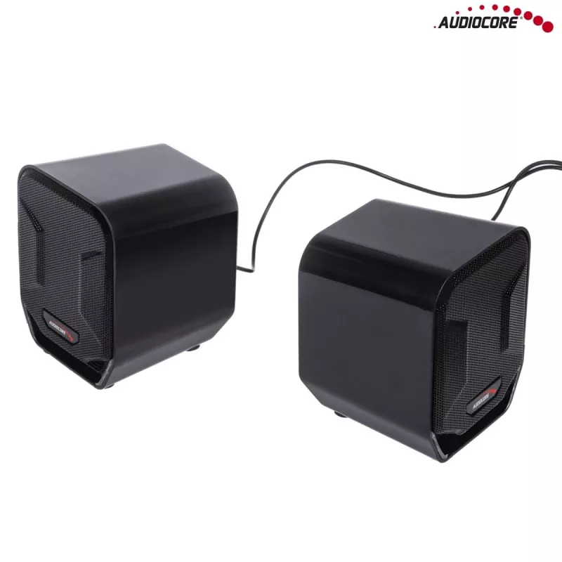 Audiocore AC865B 2.0 USB počítačové reproduktory, 6 W, čierna/modrá