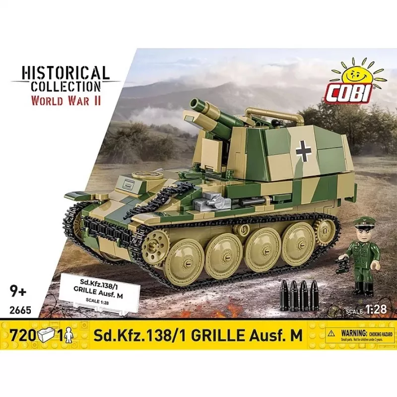 Stavebnica Konštrukčná Cobi SD.KFZ.138/1 Grille, 720 dielov, výstavný model