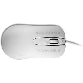 Káblová obojručná optická myš ManMachine Man & Machine C myš — USB Type-A, laser 1000 DPI, 3 tlačidlá, koliesko (hygienická biela)