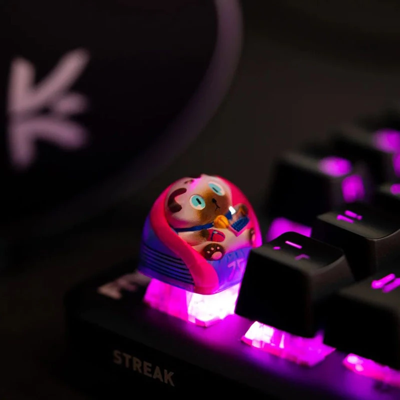 Sada klávesových krytiek Triton Fnatic Artisan Loeya — modrá